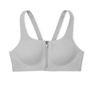 Victoria's Secret Light Gray Zip-Front Sports Bra